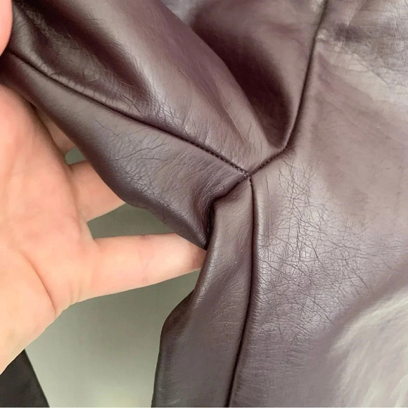 NWT Lauren Ralph Lauren Faux Leather Leggings Cropped 4 - Picture 9 of 12